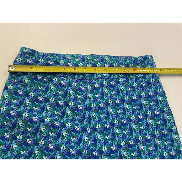 Soft Surroundings Petite Small Super Stretch Capri Pants Cropped Floral Blue - Picture 9 of 12